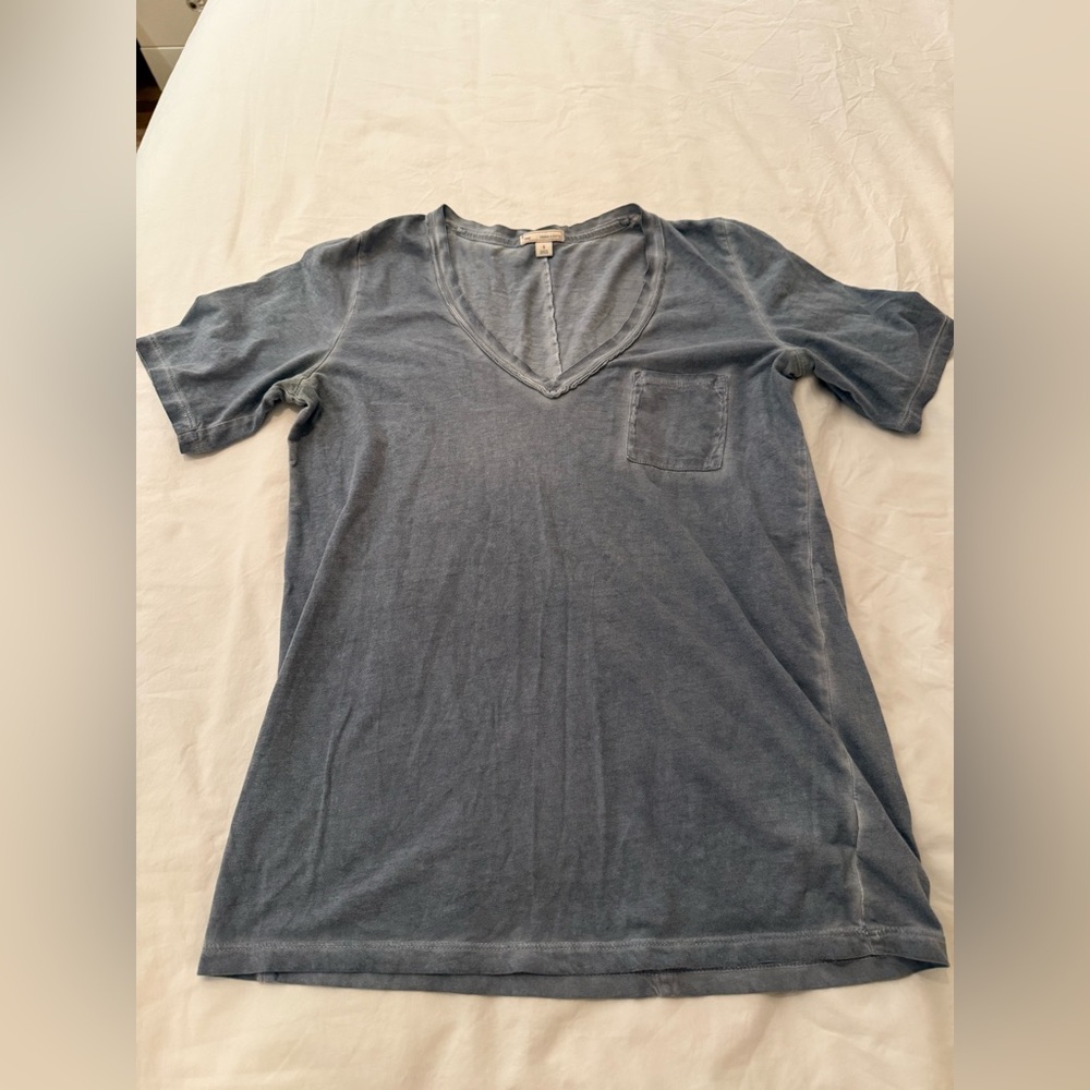 GAP Light Blue/Gray V-Neck Tee
